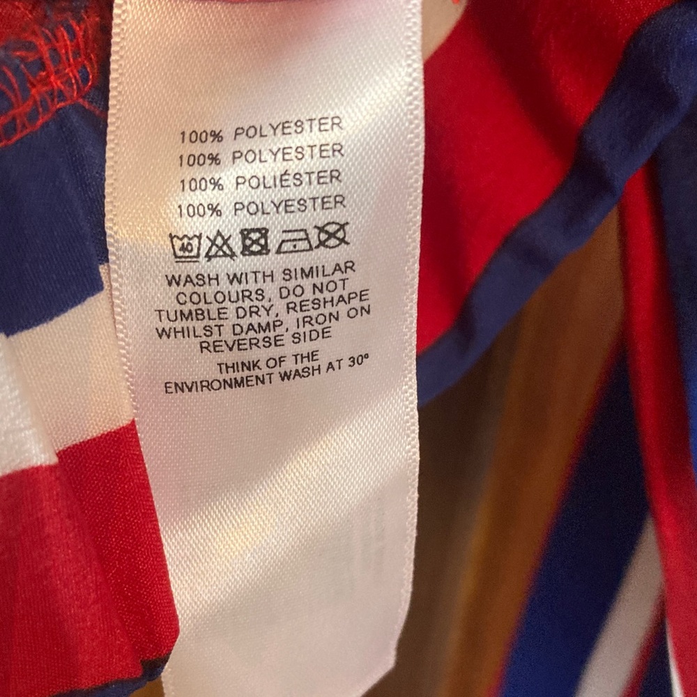 ASOS Red, Blue & White Striped Wrap Blouse - Picture 4 of 8
